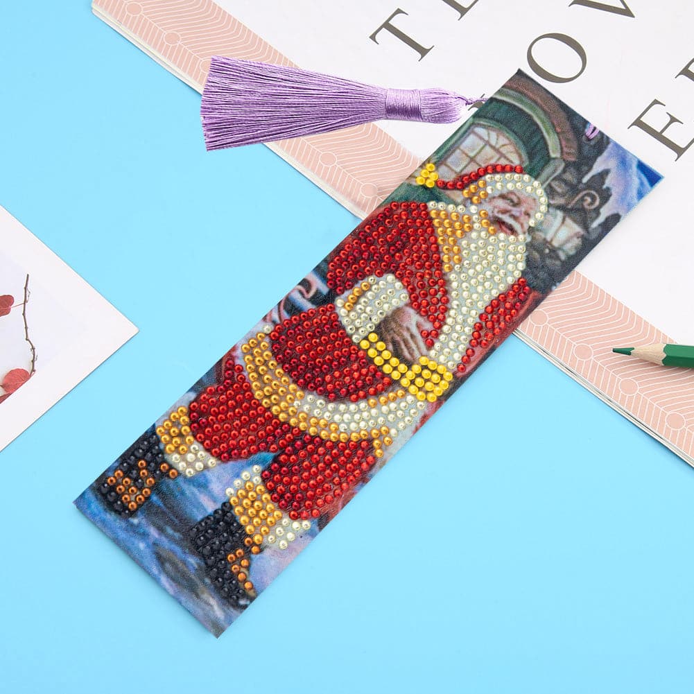 Special Shaped DIY Cartoon Diamond Painting Bookmark (Santa Claus AA264) ktclubs.com