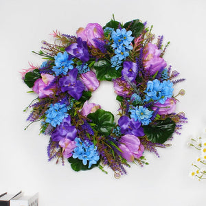 Spring Purple Lavender Purple Tulip Wreath Blue Larch Spring Summer Wreath ktclubs.com