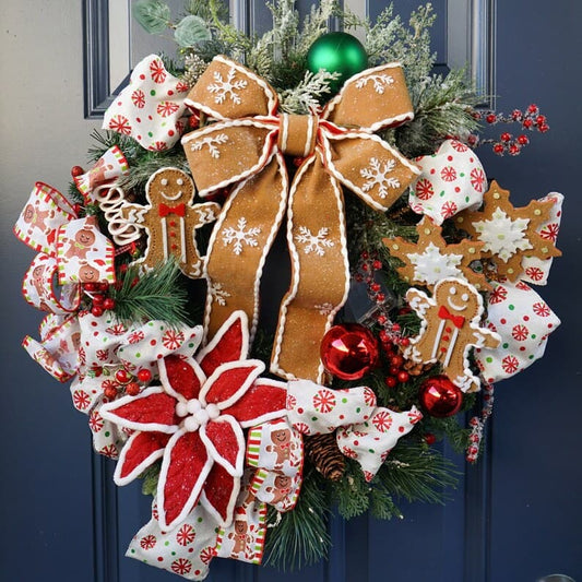 Stylish Winter wreath, Elegant Winter wreath, Modern Christmas wreath, Premium Christmas wreath, xmas wreath, xmas front door decoration ktclubs.com