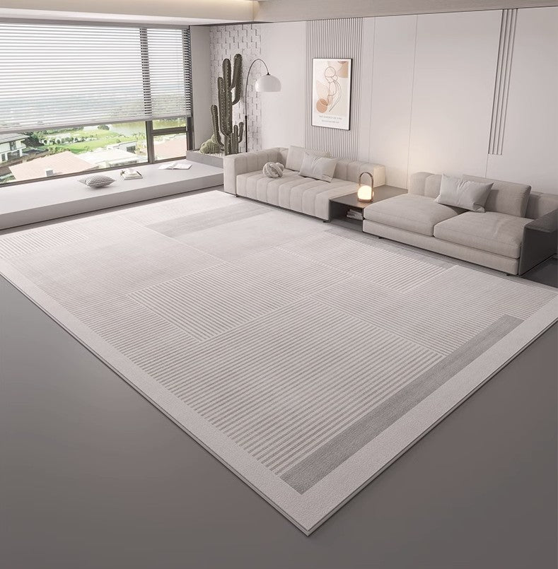 Abstract Contemporary Rugs for Bedroom, Grey Modern Rugs under Sofa, Large Modern Rugs in Living Room, Dining Room Floor Rugs, Modern Rugs for Office