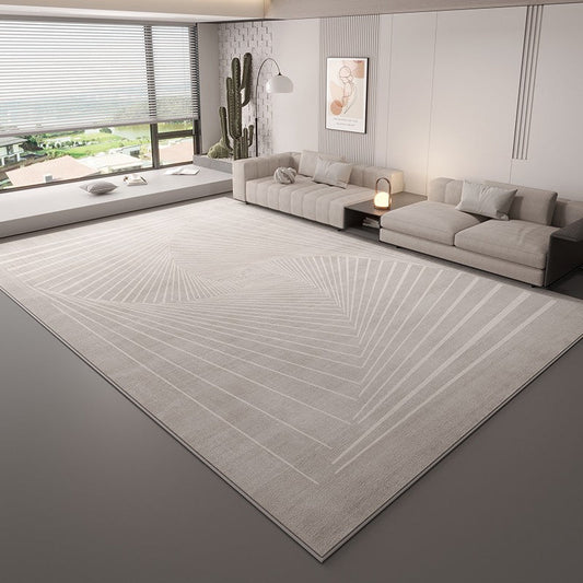 Contemporary Floor Carpets for Living Room, Grey Geometric Modern Rugs in Bedroom, Large Modern Rugs for Sale, Dining Room Modern Rugs
