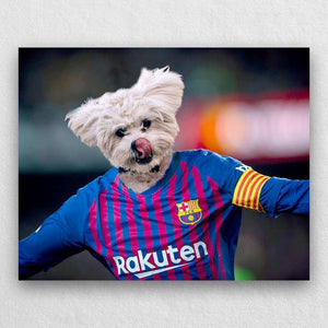 The Cheerful Soccer Star On The Field Dog Or Cat Painting ktclubs.com