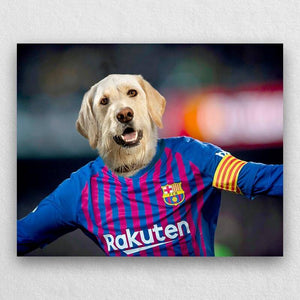 The Cheerful Soccer Star On The Field Dog Or Cat Painting ktclubs.com