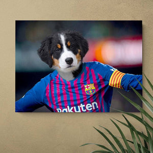 The Cheerful Soccer Star On The Field Dog Or Cat Painting ktclubs.com