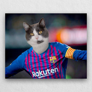 The Cheerful Soccer Star On The Field Dog Or Cat Painting ktclubs.com