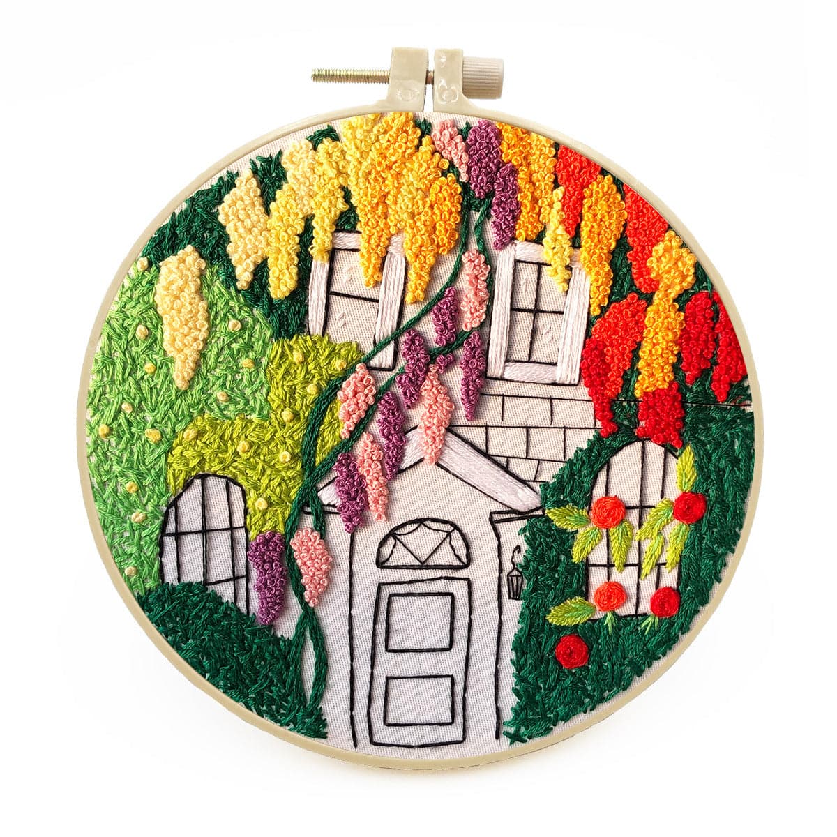 "The Flower on the Corner" - Embroidery ktclubs.com