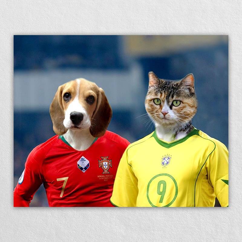 The Meeting Soccer Star Cats Or Dogs In Paintings ktclubs.com