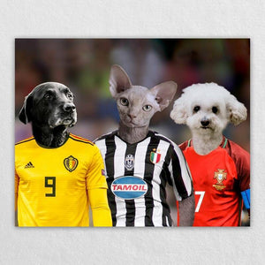 The Three Soccer Stars Painting With Your Dogs Or Cats ktclubs.com