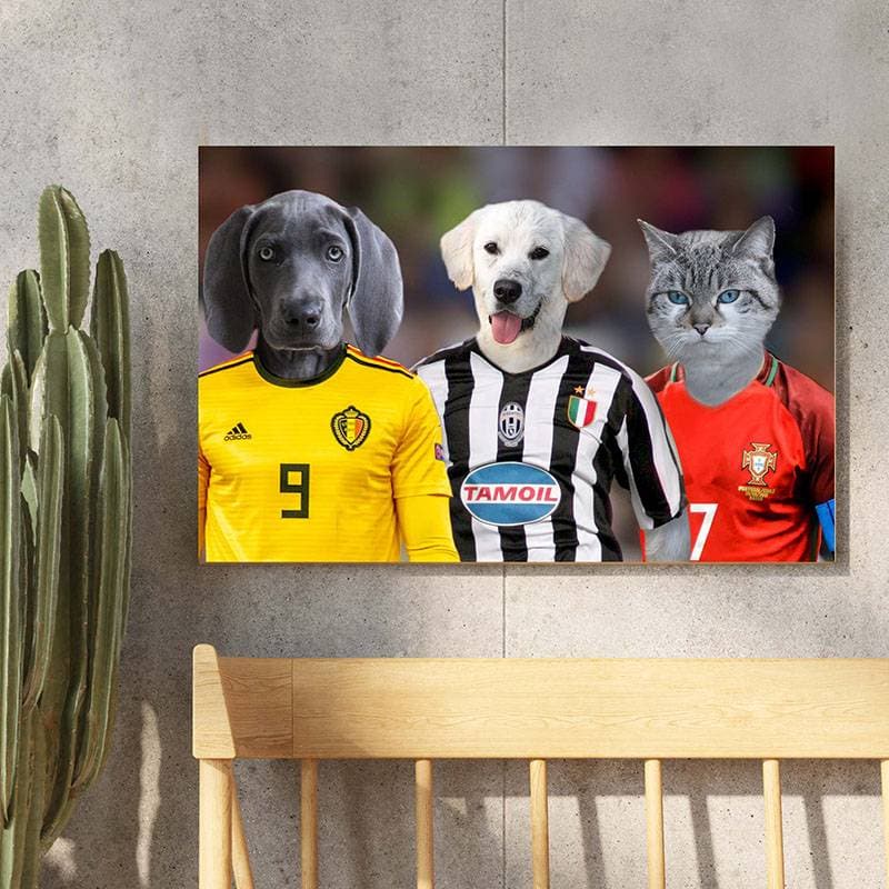 The Three Soccer Stars Painting With Your Dogs Or Cats ktclubs.com