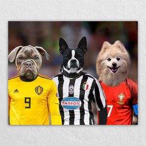 The Three Soccer Stars Painting With Your Dogs Or Cats ktclubs.com