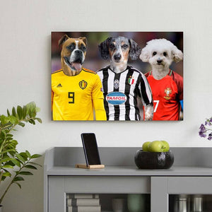 The Three Soccer Stars Painting With Your Dogs Or Cats ktclubs.com