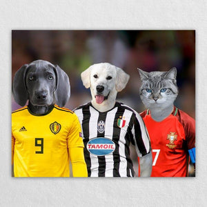 The Three Soccer Stars Painting With Your Dogs Or Cats ktclubs.com