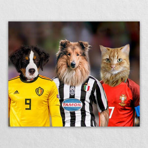 The Three Soccer Stars Painting With Your Dogs Or Cats ktclubs.com