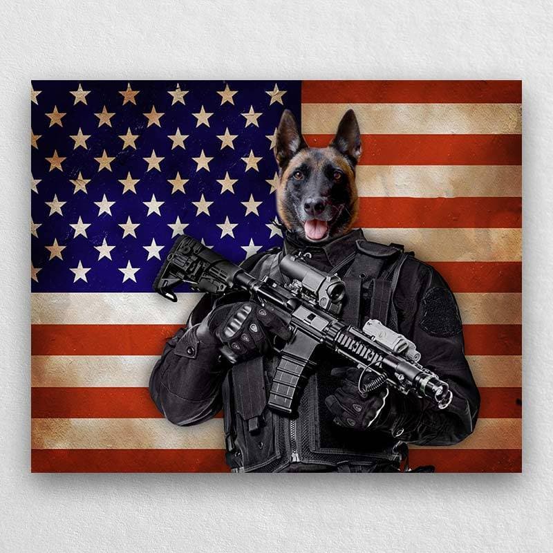 The U.S. Military Soldier Portrait Of Your Pet ktclubs.com