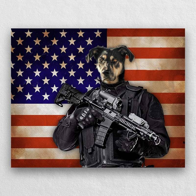 The U.S. Military Soldier Portrait Of Your Pet ktclubs.com