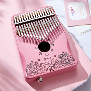 Thumb piano pink 17-note kalimba five-finger piano musical instrument ktclubs.com