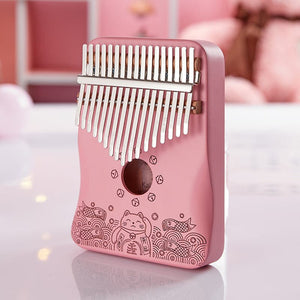 Thumb piano pink 17-note kalimba five-finger piano musical instrument ktclubs.com