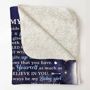 To My Daughter I Love You Forever - Personalized Blanket - Birthday, Loving Gift For Daughter, Baby Girl