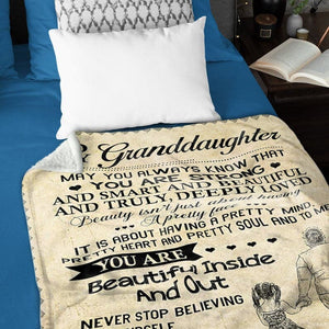 To My Granddaughter, May You Always Know, You Are Strong, Personalized Blanket, Gifts For Granddaughter From Grandpa, Grandma ktclubs.com