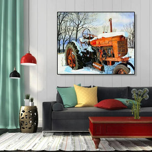 Tractor-Paint By Numbers 50*40cm ktclubs.com