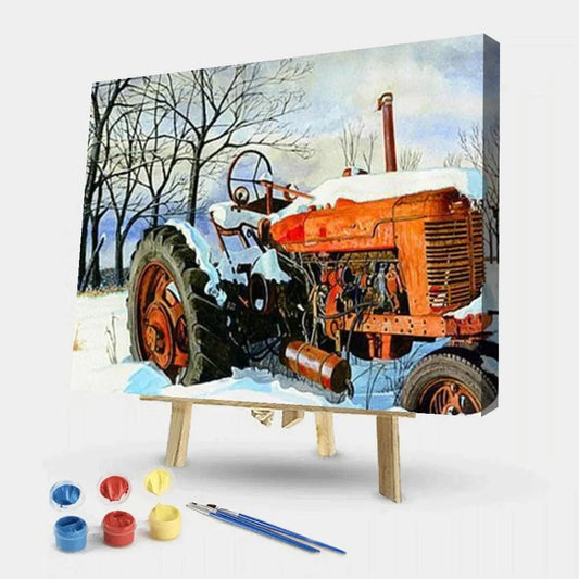 Tractor-Paint By Numbers 50*40cm ktclubs.com