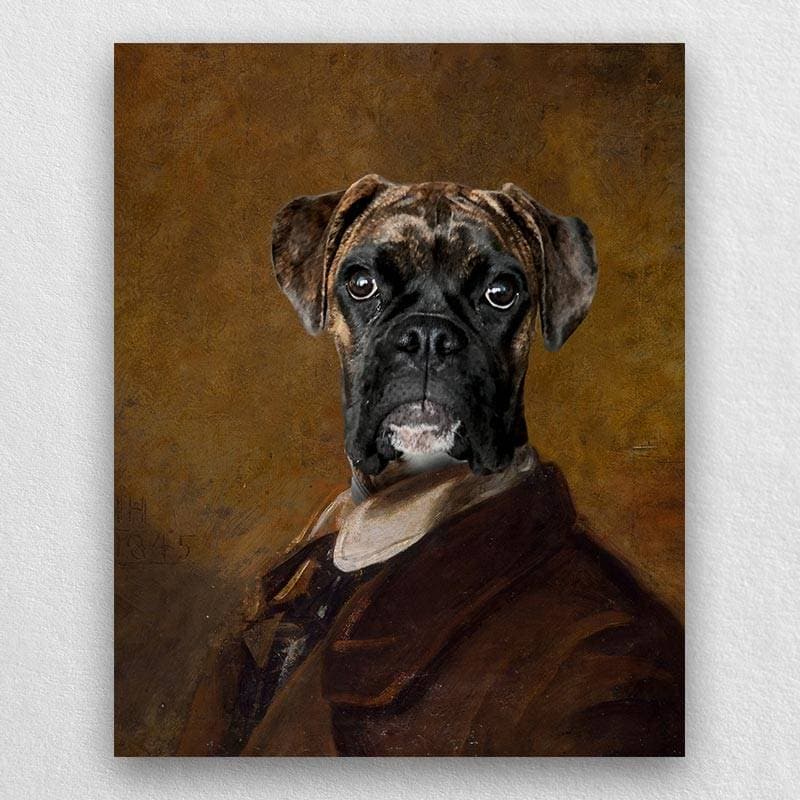 Traditional Dog Portrait Pet Painting Canvas ktclubs.com