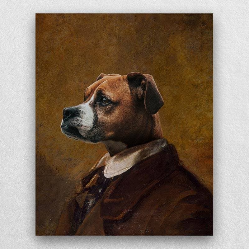 Traditional Dog Portrait Pet Painting Canvas ktclubs.com