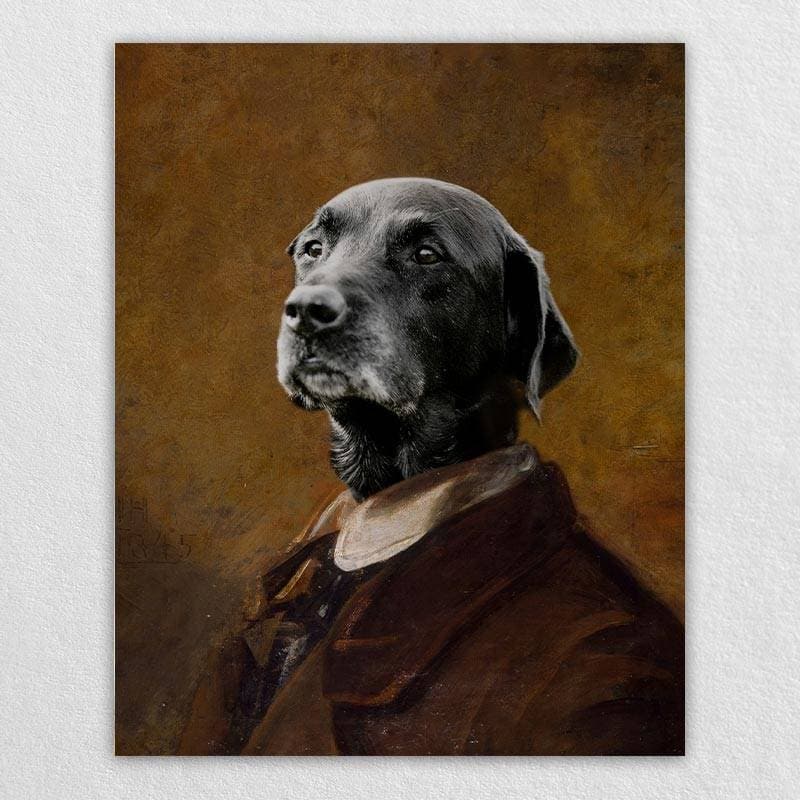 Traditional Dog Portrait Pet Painting Canvas ktclubs.com