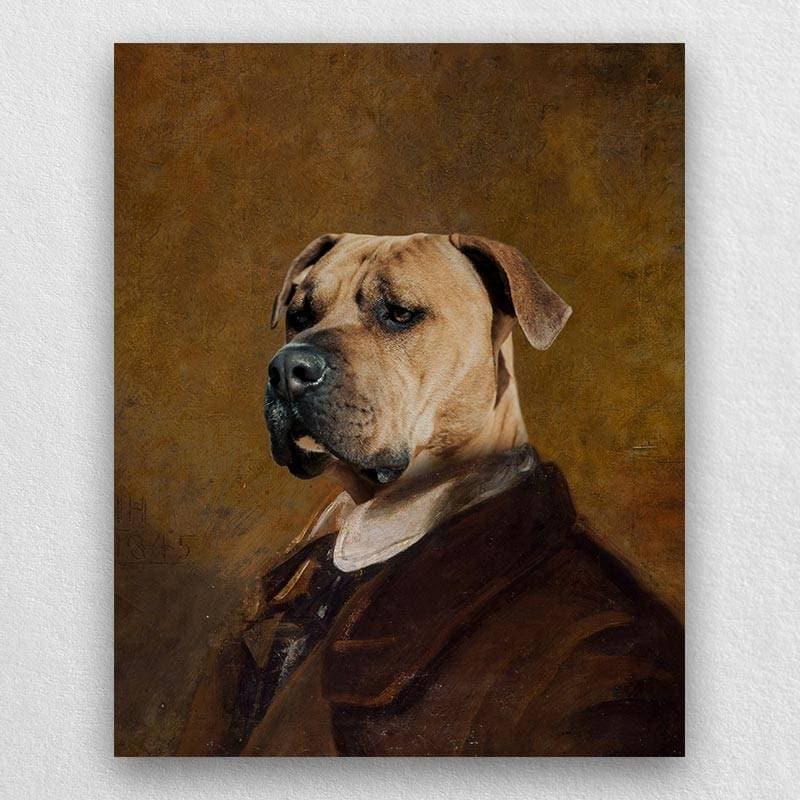 Traditional Dog Portrait Pet Painting Canvas ktclubs.com