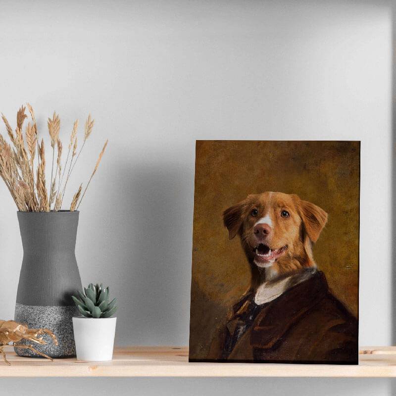 Traditional Dog Portrait Pet Painting Canvas ktclubs.com