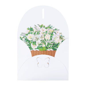 White Flowers Box Card Pop up Card Flower Bouquet Card for Easter ktclubs.com