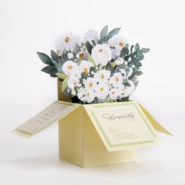 White Sympathy Pop up Box Card for Mother's Day ktclubs.com