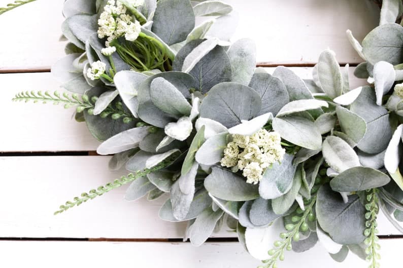 Year Round Lamb’s Ear and Eucalyptus Wreath, Farmhouse Wreath for Front Door, Year Round Greenery Wreath, Everyday Wreath, Rustic Wreath ktclubs.com