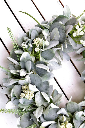 Year Round Lamb’s Ear and Eucalyptus Wreath, Farmhouse Wreath for Front Door, Year Round Greenery Wreath, Everyday Wreath, Rustic Wreath ktclubs.com