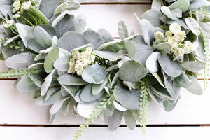 Year Round Lamb’s Ear and Eucalyptus Wreath, Farmhouse Wreath for Front Door, Year Round Greenery Wreath, Everyday Wreath, Rustic Wreath ktclubs.com