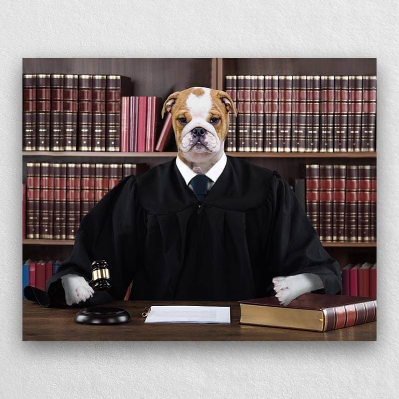 Your Pet In A Knowledgeable Judge Robe Painting ktclubs.com