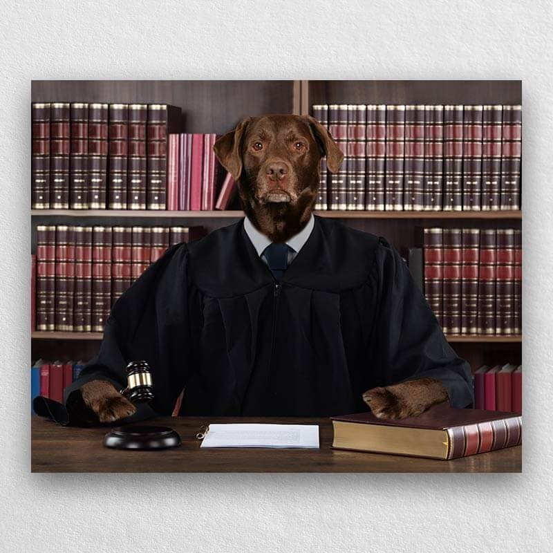Your Pet In A Knowledgeable Judge Robe Painting ktclubs.com