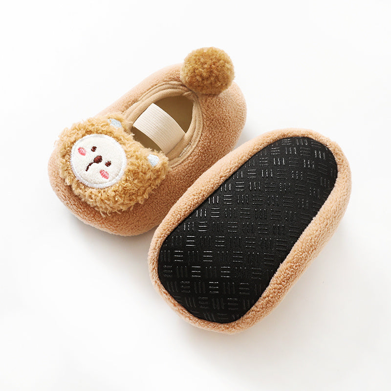 Girls & Boys Cute Soft Shoes Baby Crib Socks Winter First Walkers Shoes