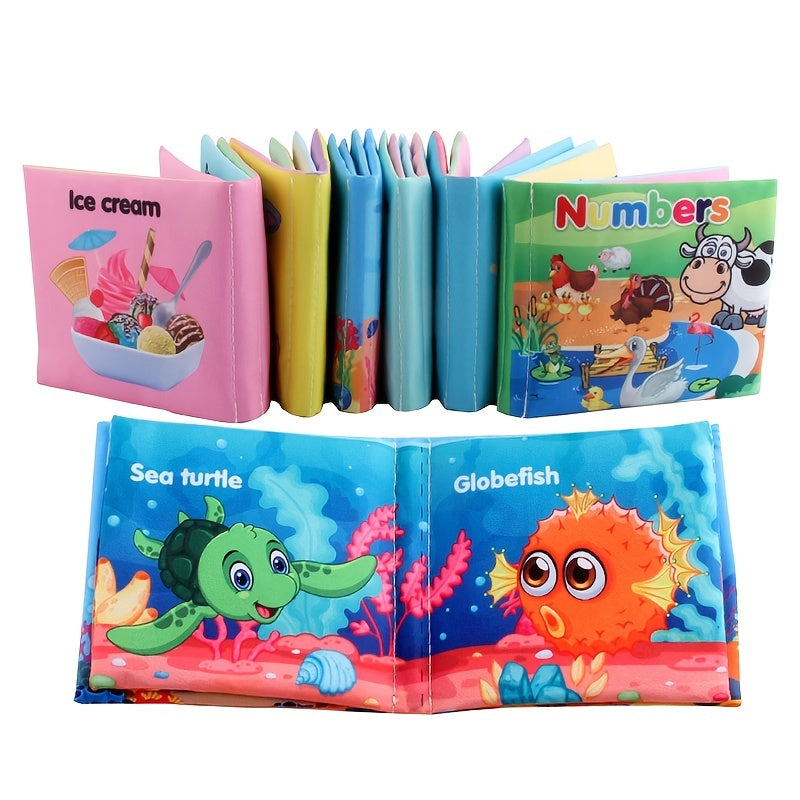 Baby Cloth Books Enlightenment Early Educational Toys, Kids Fruits Animal Numbers Food Cognitive Book,  For Toddlers 12-72 Month Baby Infant