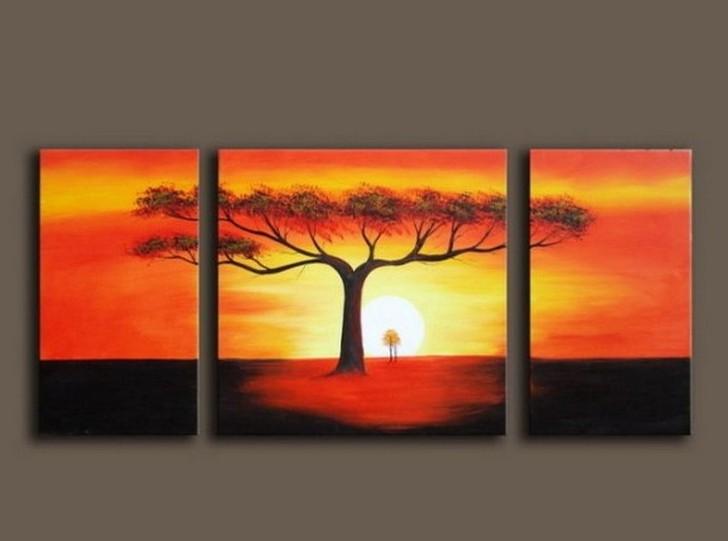 Tree Painting, Wall Art, Tree of Life Painting, Canvas Painting, Extra Large Painting, 3 Piece Canvas Art, Huge Wall Art