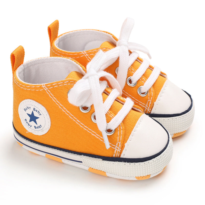 Infant Baby Boys Sneakers, Soft-soled Anti-slip High Top Crib Shoes