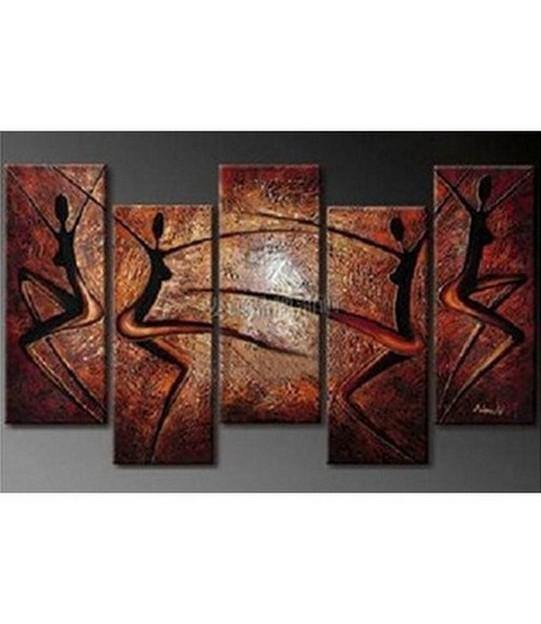 XL Wall Art, Abstract Art, Abstract Painting, Canvas Painting, Abstract Figure Painting, 5 Piece Wall Art, Huge Wall Art, Acrylic Art, Ready to Hang