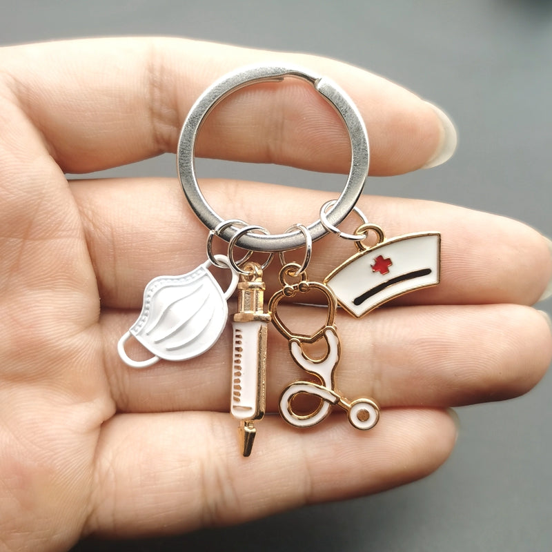 Men's New Design Medical Tool Shape Alloy Keychain