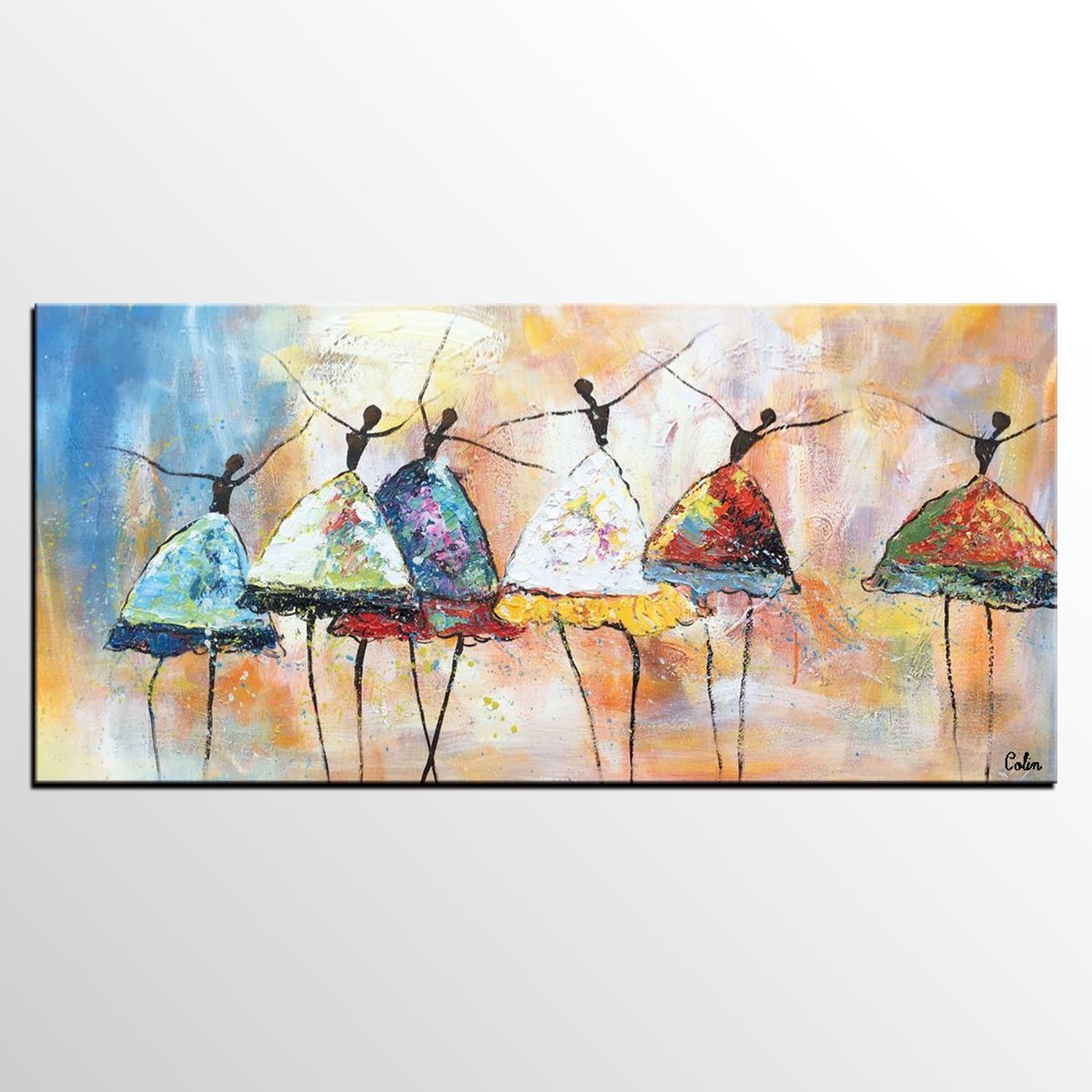 Acrylic Canvas Painting, Ballet Dancer Painting, Wall Art Paintings, Abstract Painting for Living Room, Custom Abstract Painting, Buy Art Online