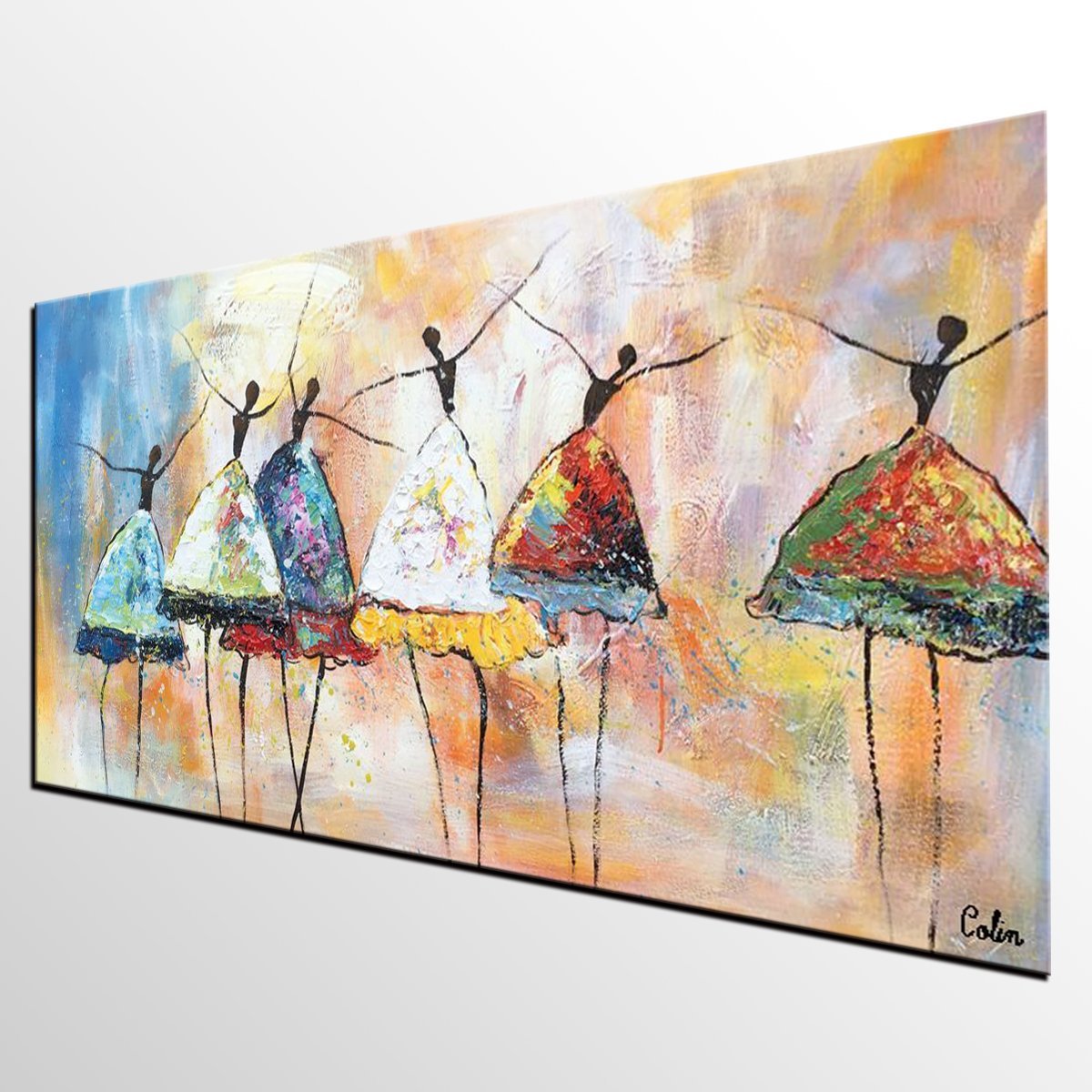 Acrylic Canvas Painting, Ballet Dancer Painting, Wall Art Paintings, Abstract Painting for Living Room, Custom Abstract Painting, Buy Art Online