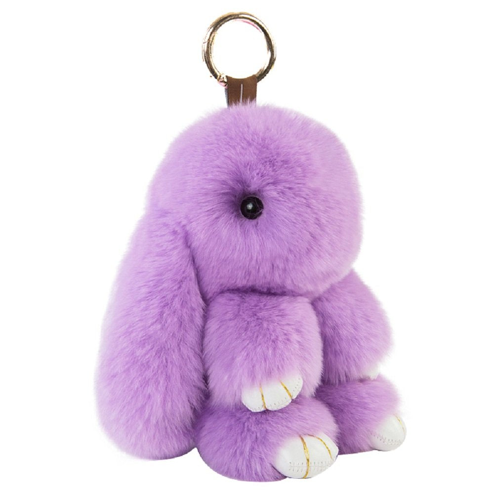 Rabbit Fur Plush Toy Bunny Keychain