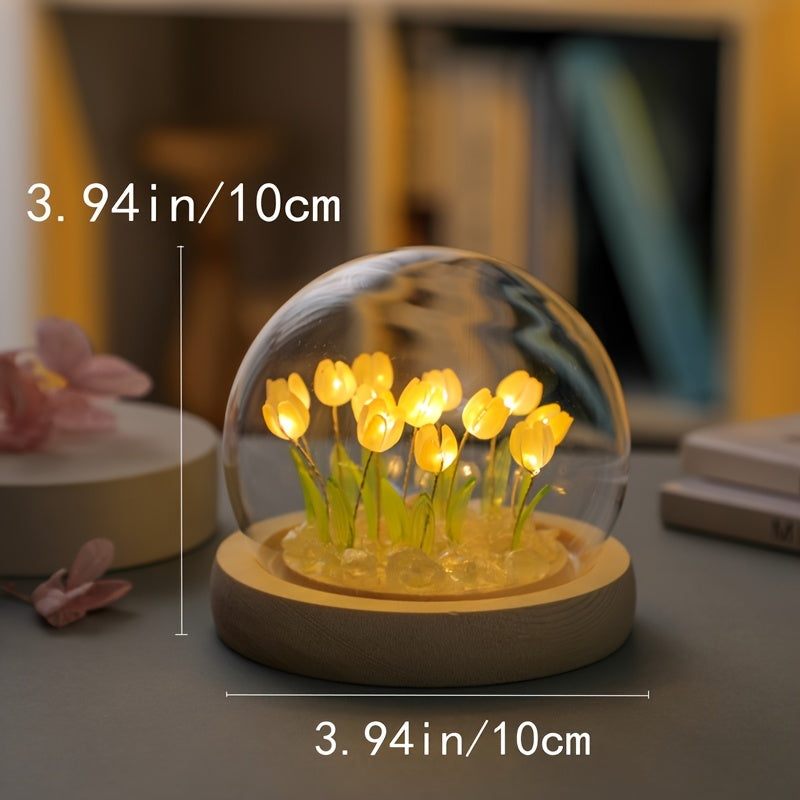 Tulip night light - handmade for room and bedroom decoration