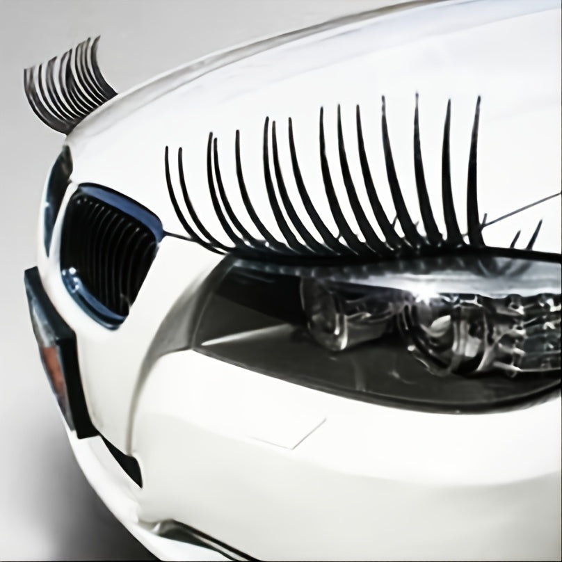 2pcs Eyelash Pattern Car Light Sticker