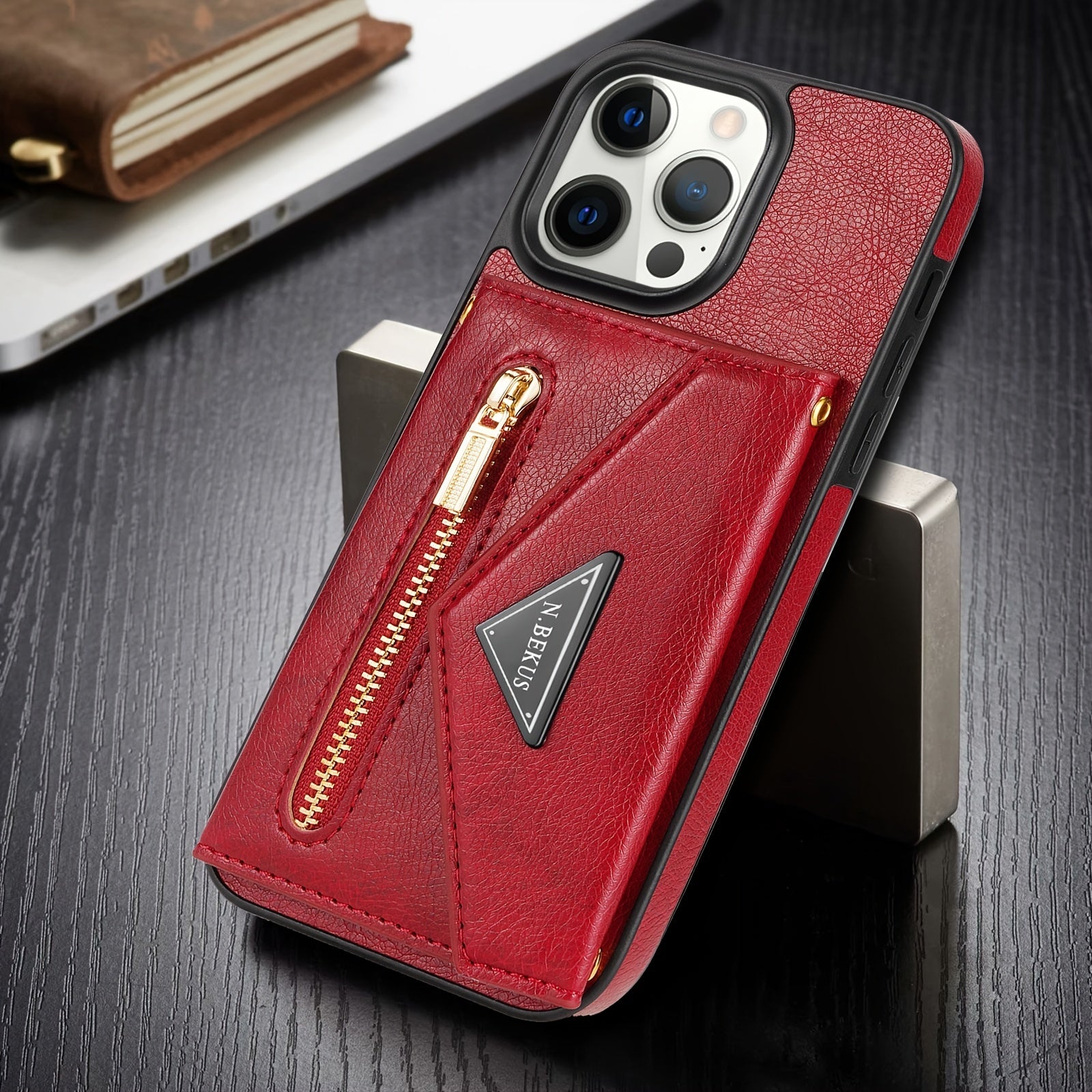 1pc Leather Phone Case, Oblique Strap With Adjustable Shoulder Strap Women's Wallet Phone Cover