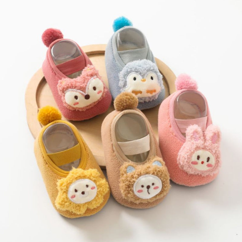 Girls & Boys Cute Soft Shoes Baby Crib Socks Winter First Walkers Shoes